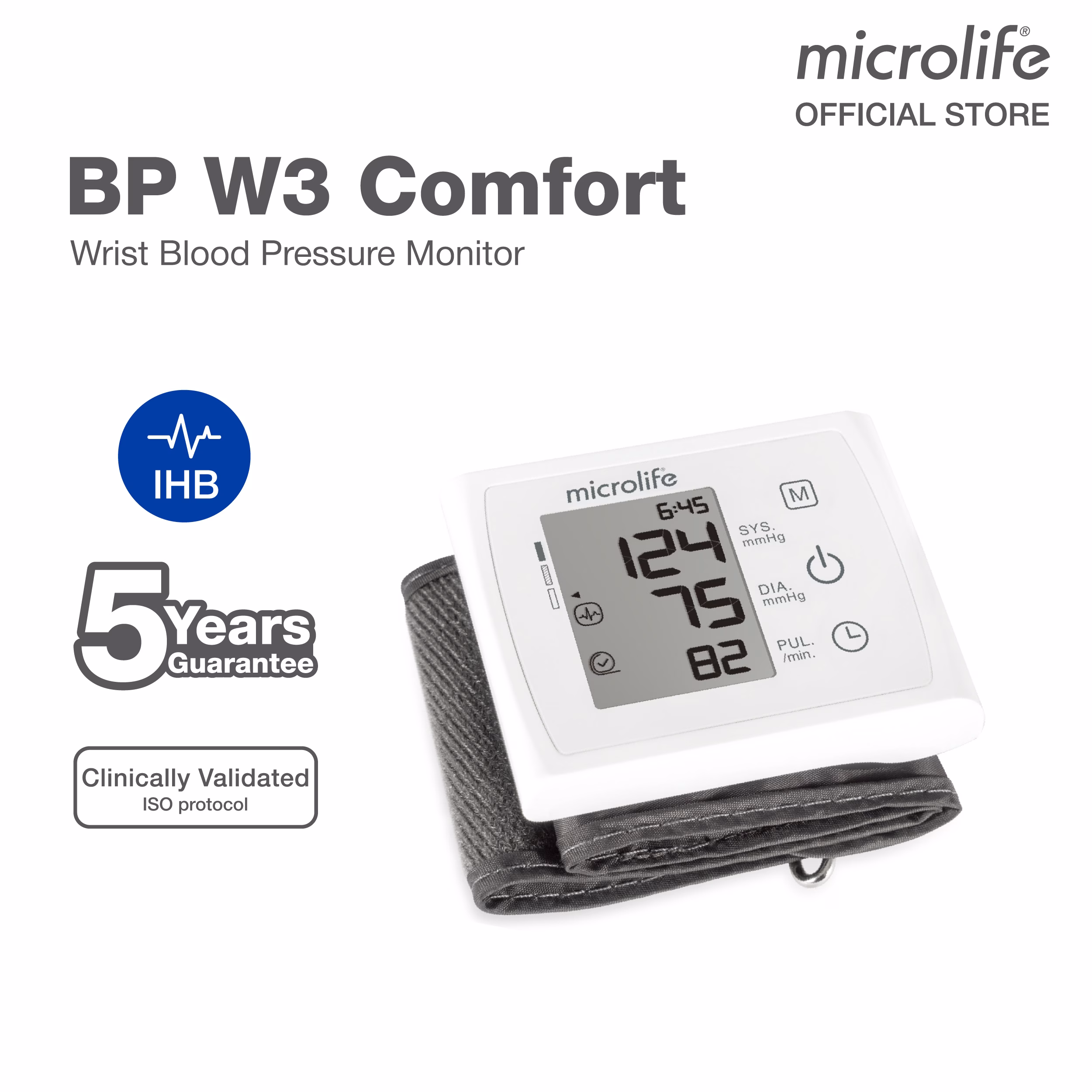 Microlife BP W3 Comfort Wrist Blood Pressure Monitor